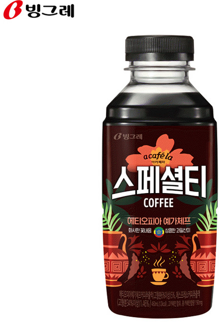 빙그레 아카페라 스페셜티 커피 460ml 에티오피아 예가체프 블랜딩커피, 2개