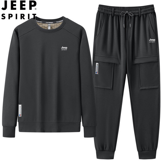 JEEP SPIRIT 지프 스피릿 소프트 기모 조거 트레이닝복 상하의 세트JP6862 +양말