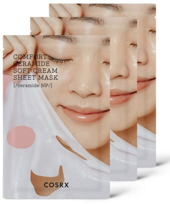 코스알엑스 COSRX밸런시움 컴포트 세라마이드 소프트 크림 시트 마스크 3ea KPC000062 413293, 1개