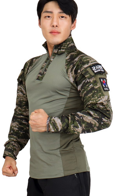 전술 컴뱃셔츠 긴팔 해병대 디지털 밀리터리 택티컬 군인 군용티