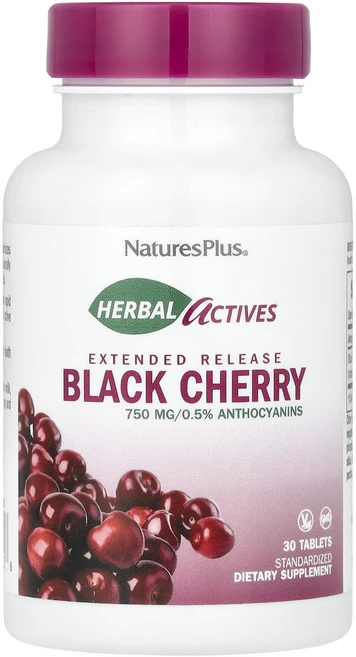 NaturesPlus 허브 액티브 블랙 체리 750mg 30정, NaturesPlus허브액티브블랙체리750mg30정, 1개 - 쿠팡