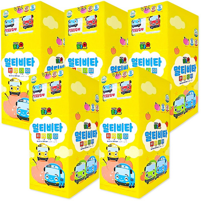 타요플레이비타 비타민이 듬뿍 캔디류 1.3g x 250정, 5개