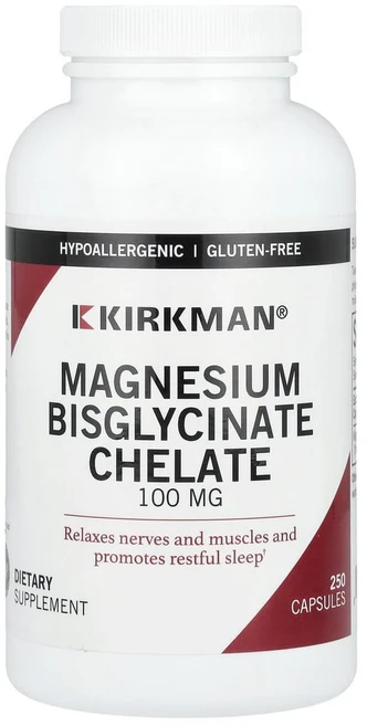 Kirkman Labs 마그네슘 비스글리시네이트 킬레이트 캡슐 250정, 1개 - 쿠팡