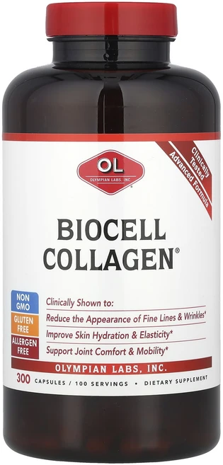 Olympian Labs BioCell Collagen® 캡슐 300정, OlympianLabsBioCellCollagen캡슐3, 1개 - 쿠팡