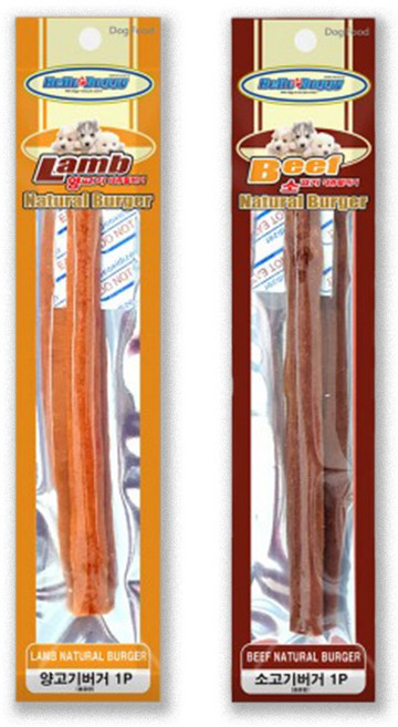 강아지 육포 간식 소프트 져키 스틱 내츄럴버거 헬로도기 저온건조 저지방 고단백, 2개, 양고기