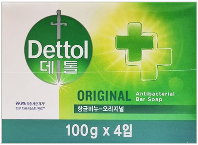 데톨 향균 비누 오리지널, 100g, 4개입