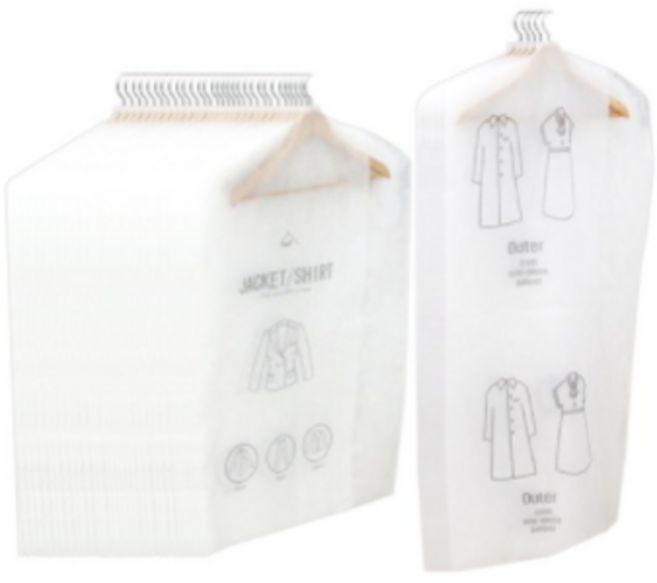 가쯔 화이트 베이직 옷커버 양복 30p + 코트 5p, 5세트