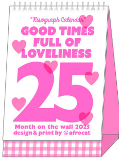 2025년 인스타풍 데스크 캘린더 간결한 스타일 레트로 캘린더 탁상용 달력, 1개, 분홍색