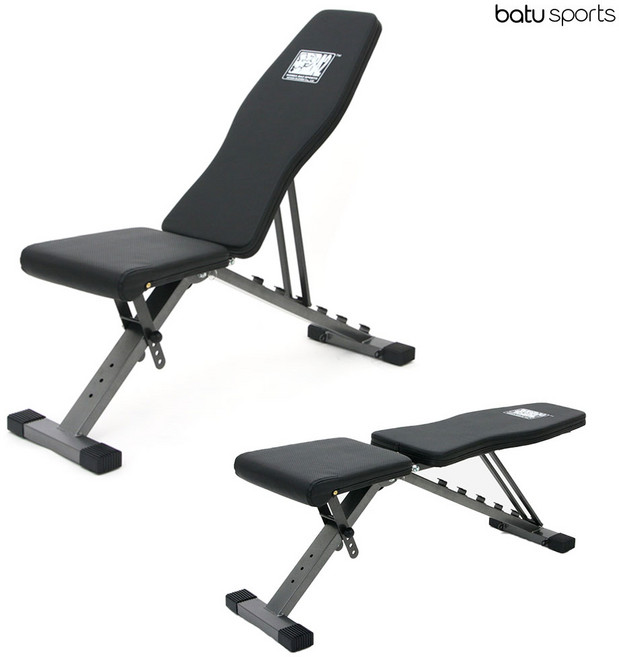 공간활용 각도조절 접이식 벤치프레스 블랙아령 덤벨 벤치 상체운동 하체운동, 단품
