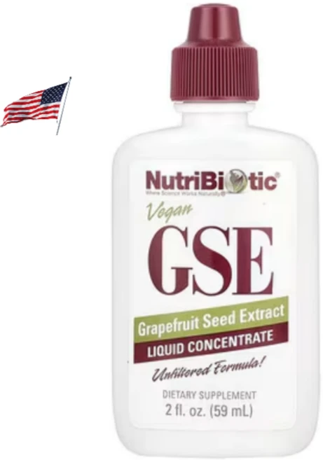 뉴트리바이오틱 비건 GSE 자몽씨 추출물 100mg, 59ml, 2개 - 쿠팡