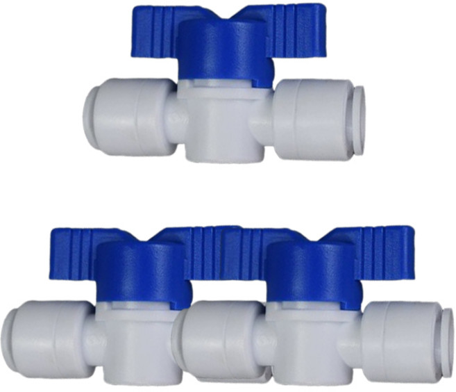 이안 정수기 부속 볼밸브, 1세트, 1/4 6.3mm