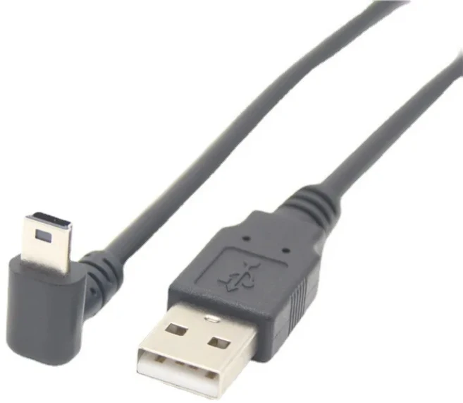 90도 팔꿈치 미니 USB 데이터 라인 위아래 왼쪽 및 오른쪽 팔꿈치 T-포트 V3 미니 미니 USB 충전 케이블, 02 0.5m, 04 Down