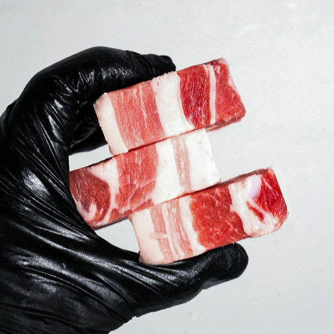 고기생각 깍두기 삼겹살 두툼한 벽돌 냉동 통삼겹 캠핑고기 3인분, 5개, 1kg