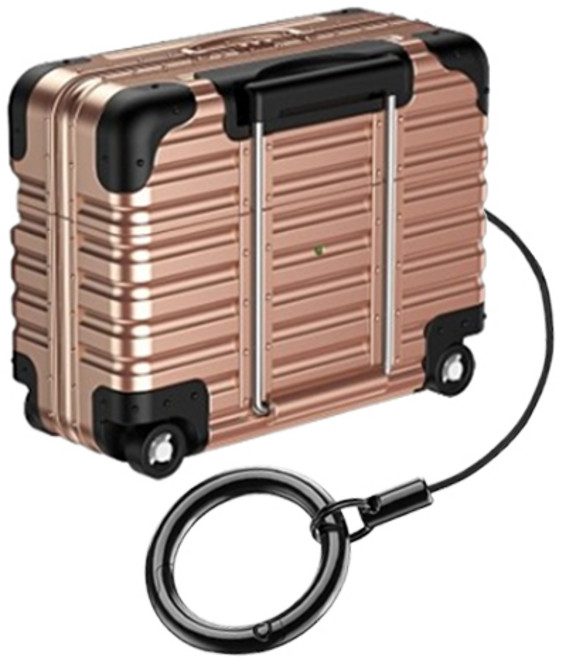 투에이비 에어팟 캐리어 거치대 케이스, 1개, 로즈골드, 에어팟 프로/프로2