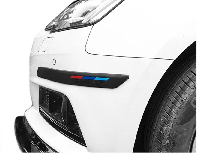 발통마켓 BMW 범퍼 몰딩 가드 차량 사이드가드 M 스포츠 흡집방지 튜닝용품 호환용, 1세트, 화이트(일자형)