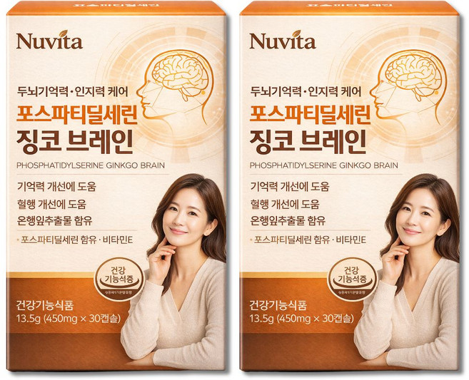 12통구매 황칠나무잎 줄기추출물 인지코어 캡슐 증정 / 포스파티딜세린 징코 인지력 케어, 2개, 30정