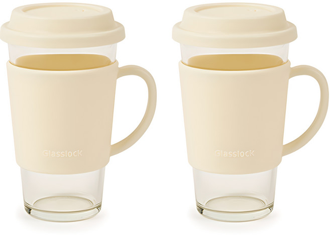 글라스락 픽업 텀블러, 코코넛밀크, 500ml, 2개