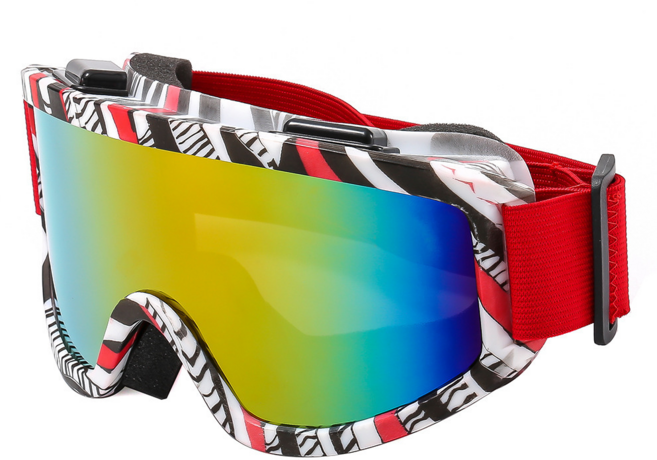 스키 스노우보드 고글, 블랙화이트레드, 1개