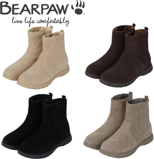 백화점 상품 베어파우 여성 첼시부츠 겨울 소가죽 퍼안감 털부츠 앵클부츠 긴목 신발