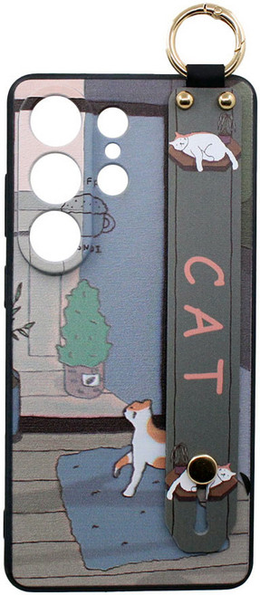 신서엔코 갤럭시 케이스 일러스트 핸드 스트랩 핸드폰케이스