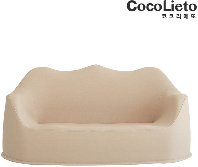 리에또 포유 모던 유아소파 2인용 친환경소재 바른자세 아기의자, 모던헤이즐넛