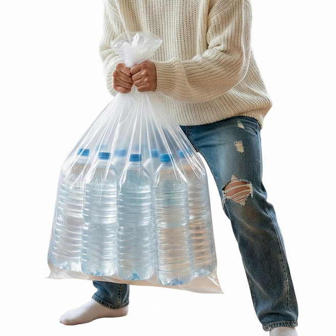 링비츠 대형 두꺼운 비닐봉투 PE 김장비닐 질긴 이삿짐 유아용품 보관 봉투, 10개