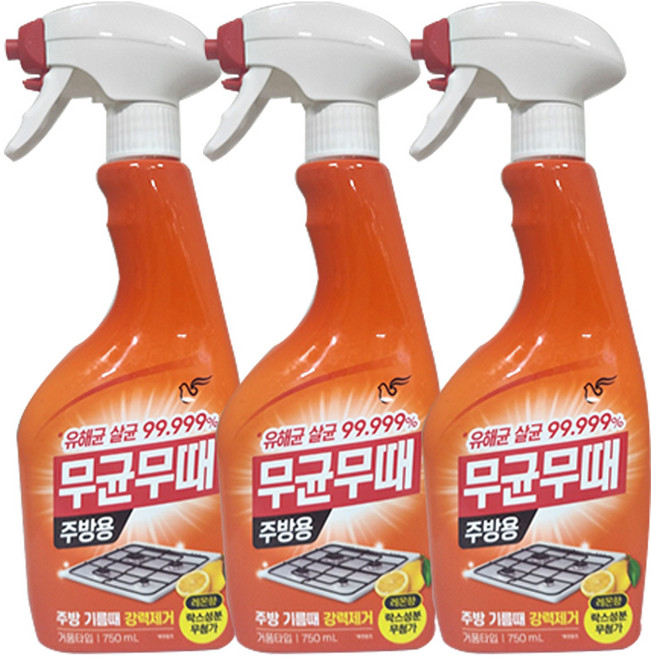 무균무때 주방용 세정제, 750ml, 3개