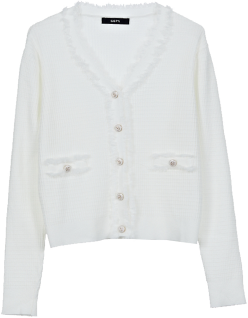 GGPX 브이넥 비스코스 니트 가디건 GPACK005D 여성 브이넥 트위드자켓 데일리 캐주얼 하객 정장 자켓 봄 가을 겨울 오피스룩 하객룩 여자 상의 가디건 지지피엑스 트위드가디건