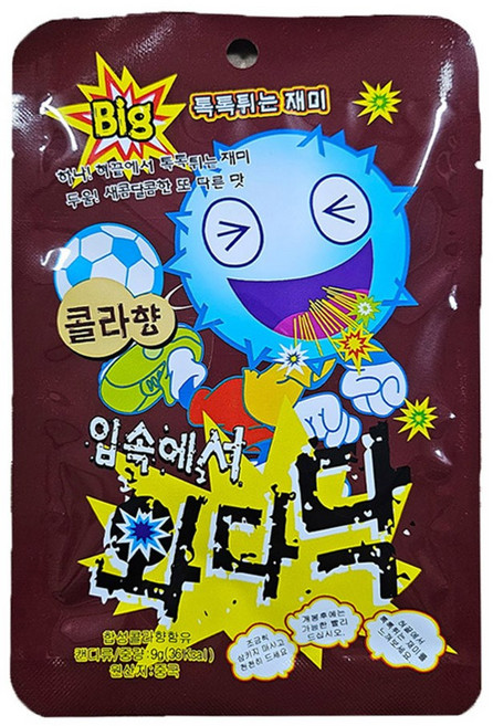 빅 입속에서 와다닥 콜라향, 9g, 20개