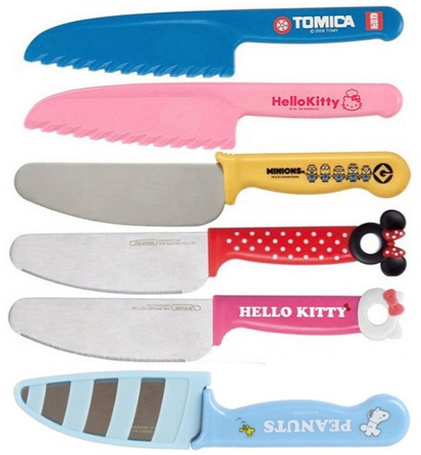 캐릭터 유아 아동 어린이 플라스틱 스텐레스 안전칼(어린이집 준비물 요리칼), 스누피 스텐(케이스포함)