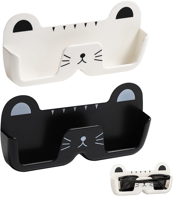 부착형 안경거치대 안경보관함 안경걸이대 1세트, 2개