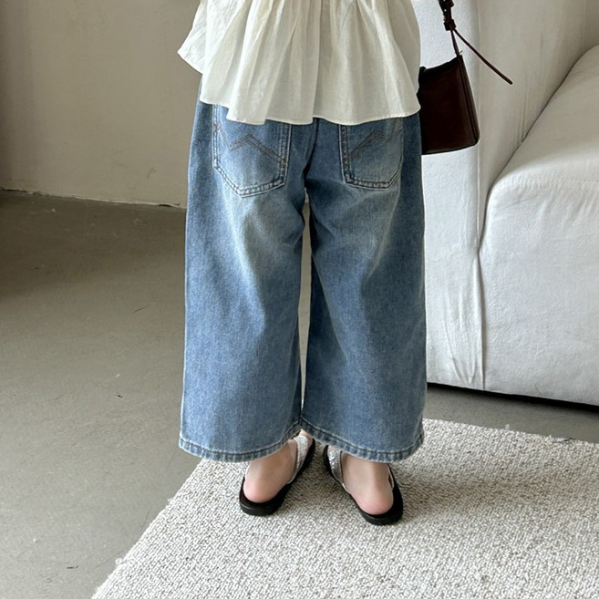 (kc인증)썸머워싱와이드팬츠 아동 여름 시원한 바지 와이드핏