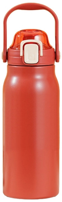 뚜껑이 있는 단열 커피 머그컵 1300ML 보온병 물병 진공 플라스크 스테인리스 스틸 소재, Red, 1개