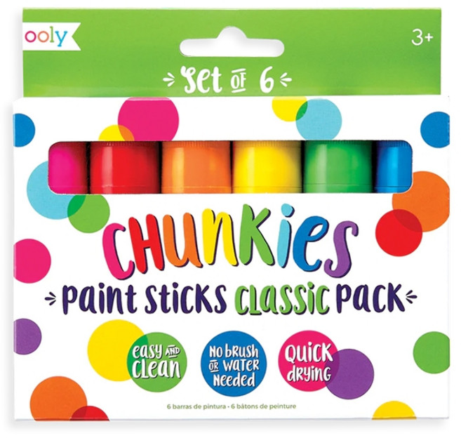 울리 (OOLY) 청키 페인트스틱 6색 클래식, 단품, 단품