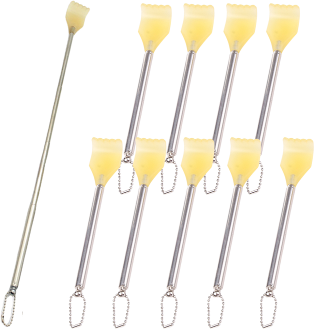 안테나 미니 휴대용 접이식 효자손 등긁개, 10개