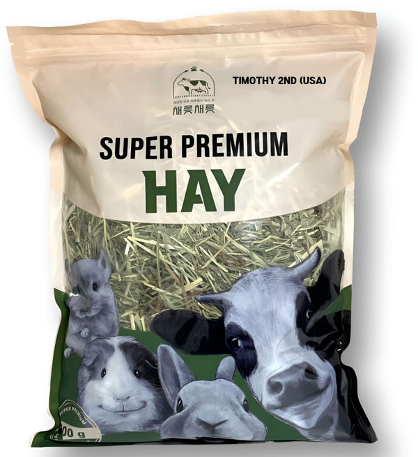 [채릇채릇] 미국산 티모시 압축 2번초 / 손질 건초, 1개, 500g