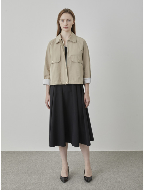 [여성/올리비아로렌] 소매 스트라이프 배색 숏 트렌치 점퍼 VVCCL5S2261