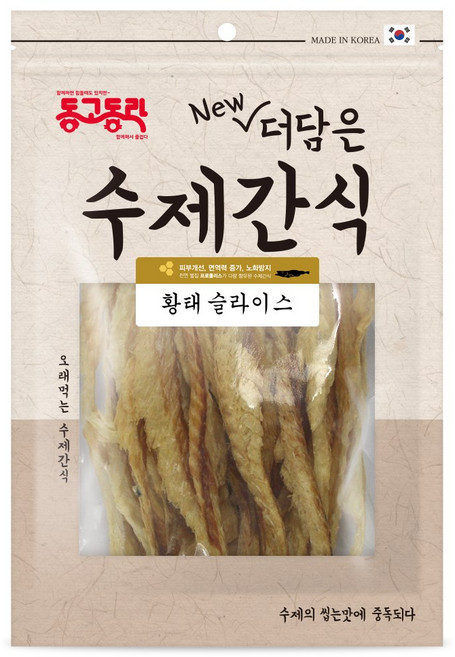 동고동락 더담은 강아지 수제간식 황태, 1개, 50g, 황태슬라이스