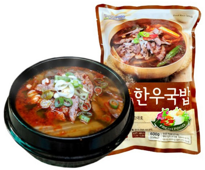 VYF 수라 한우국밥 600g 얼큰 해장국, 1개