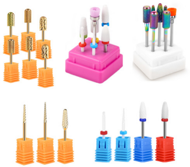 H2네일 네일비트 쏙오프 케어용 전문가용 세락믹 레인보우 골드 텅스텐 드릴비트, 세라믹비트, 5. 세라믹세트_7개, 1개