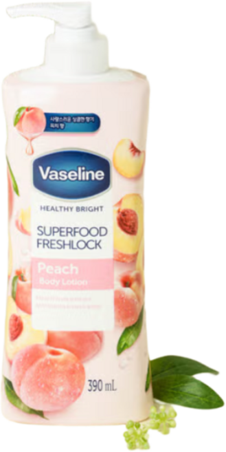 바세린 슈퍼푸드 바디로션 피치, 390ml, 3개