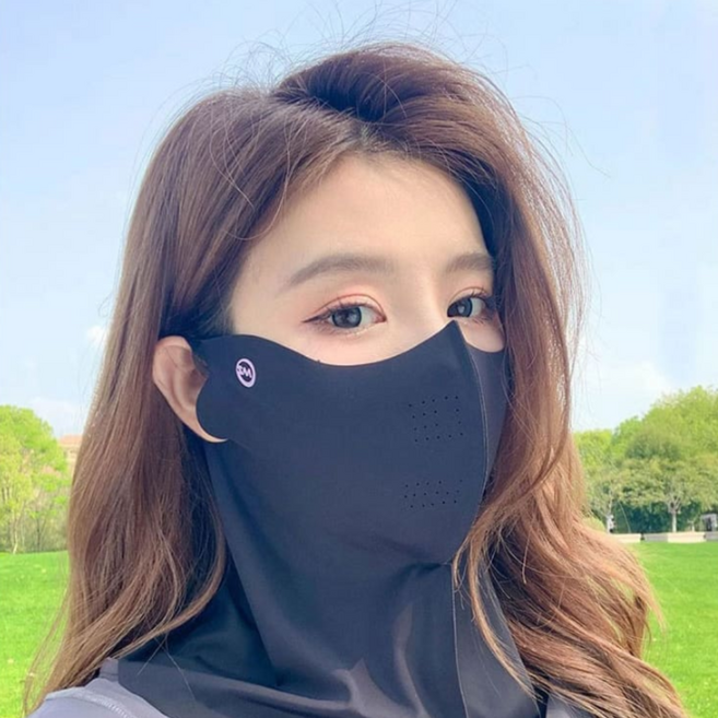 KC인증 3D 아이스실크 넥페이스가드 UV차단 쿨 마스크 골프 낚시 등산 야외활동 1+1, 1개, 진그레이1+1