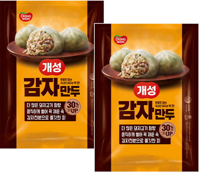 동원 개성 감자만두 2.2kg/냉동 감자피 쫄깃 두툼 찐만두, 2.2kg, 2개