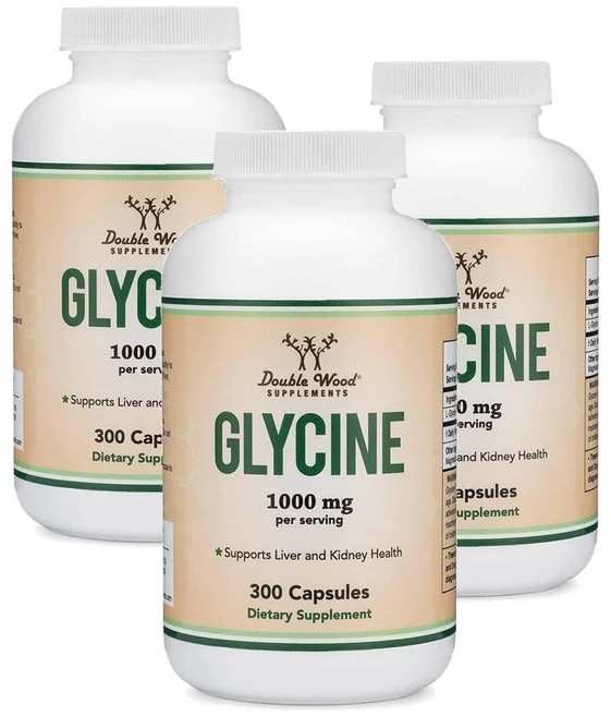 더블우드 L 글리신 1000mg 캡슐 Double Wood Glycine Powder, 3개, 300정 - 쿠팡