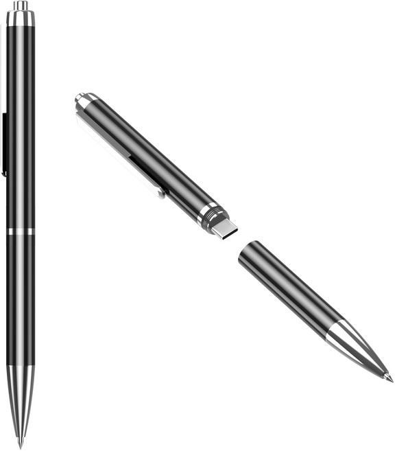 RUN기술 신제 품초소형 볼펜녹음기 고음질 펜형 녹음 장시간 자체OTG 32G 휴대용, ZD42+블랙