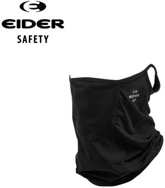 아이더 세이프티 쿨링 넥마스크 귀걸이형 넥스카프 자외선 차단, 블랙, 1개