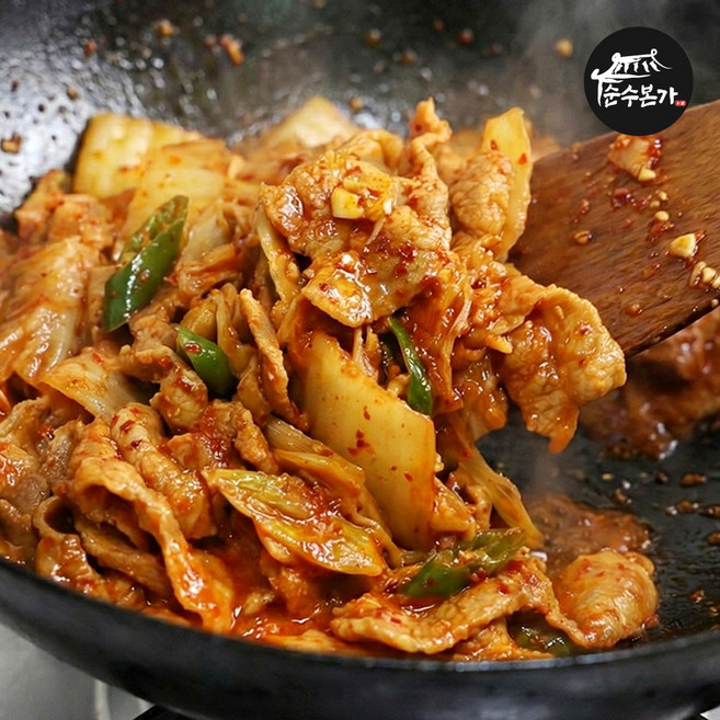대구 칠성시장 기사식당 간편 두루치기 삼겹 김치 제육볶음 500g, 2개