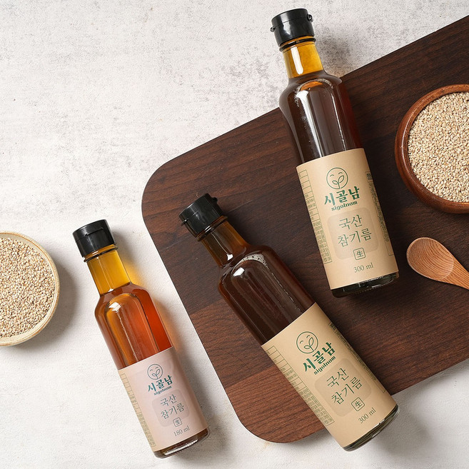 직접재배한 참깨로 만든 시골남 참기름, 국산참기름 300ml, 1개