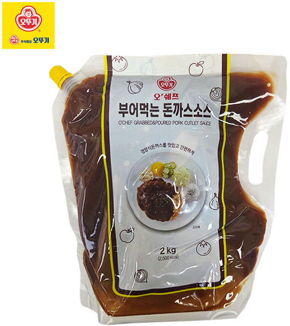 오쉐프 부어먹는 돈까스소스 스파우트팩2kg, 2kg, 1개