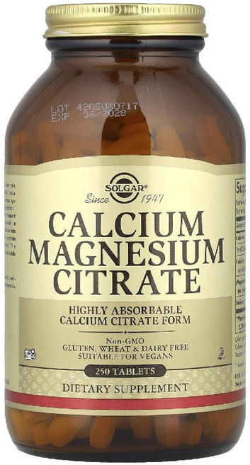 [1+1]솔가 마그네슘 시트레이트 Magnesium Citrate 칼슘 250정, 2개